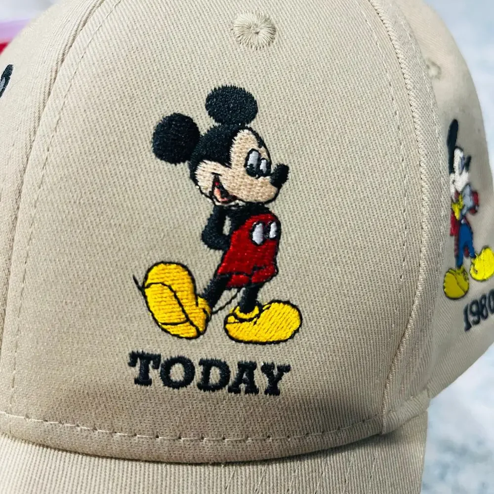Disney Mickey Mouse Through The Years Hat Cap Vintage 1928 Today Florida Tan